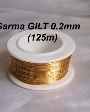 Sarma GILT non tarnish, 0.2mm ( 125m)