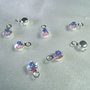 Drop, Swarovski crystal, argintat, 4.1mm (1)