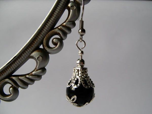 black filigree...