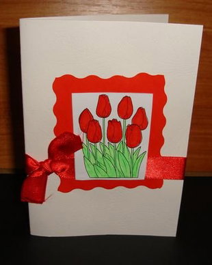 Felicitare cu lalele