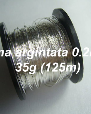 Sarma argintata 0.2mm non tarnish, 35g (125m)