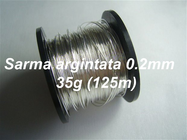 Sarma argintata 0.2mm non tarnish, 35g (125m)