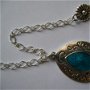 turquoise leaf necklace...