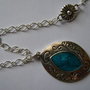 turquoise leaf necklace...