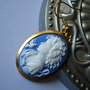 blue cameo earrings...