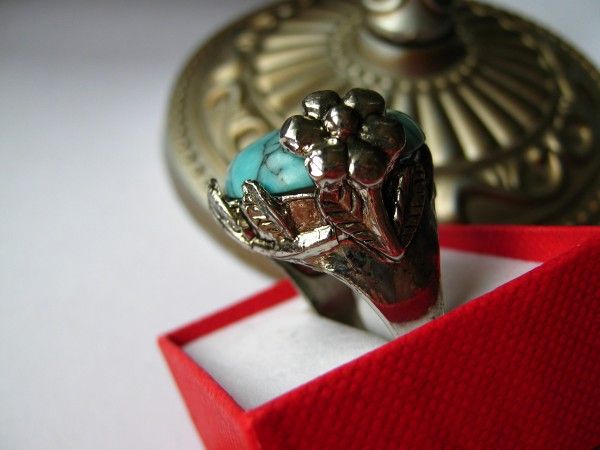 turquoise flower ring...