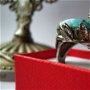 turquoise flower ring...