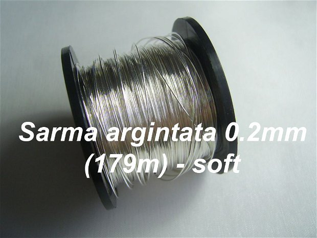 Sarma argintata 0.2mm  (50g)