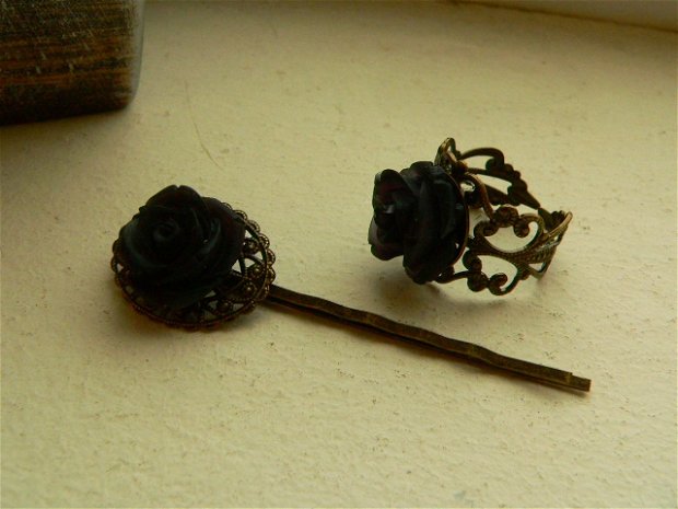 Set "Romantic rose in black"