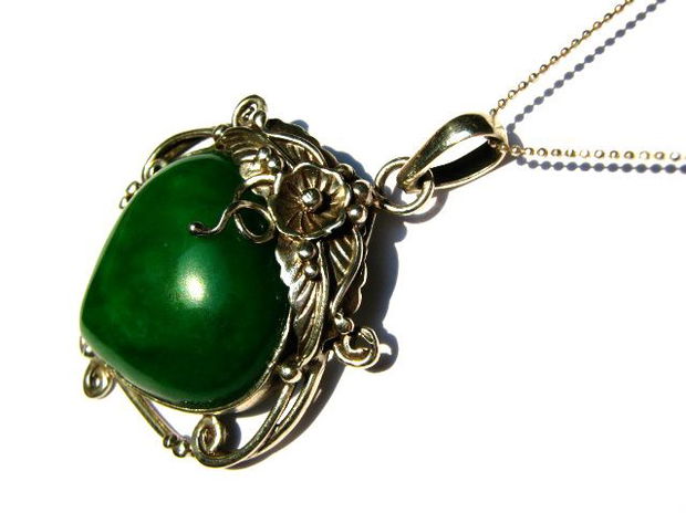 925 STERLING SILVER "GORGEOUS GREEN&#039;&#039;