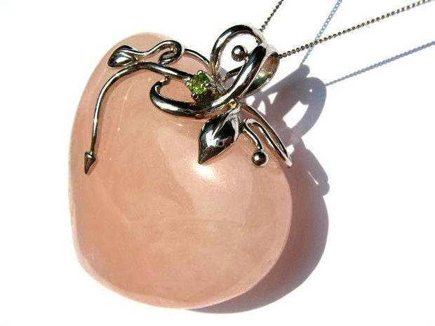 925 sterling silver ''quartz heart'' REZERVAT F.