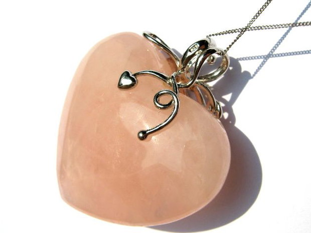 925 sterling silver ''quartz heart'' REZERVAT F.