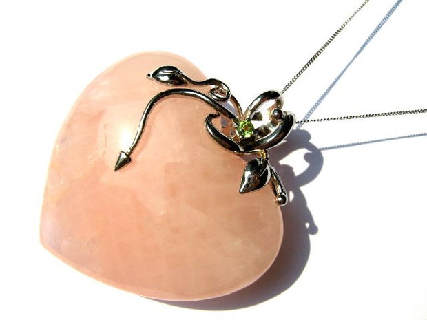 925 sterling silver ''quartz heart'' REZERVAT F.
