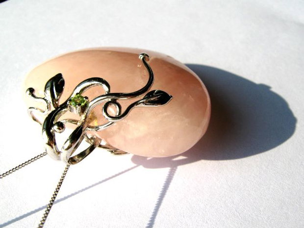 925 sterling silver ''quartz heart'' REZERVAT F.