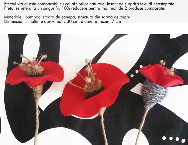 Flori textile - Maci
