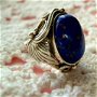 925 sterling silver ring &#039;&#039;BLUE WAVE&quot;