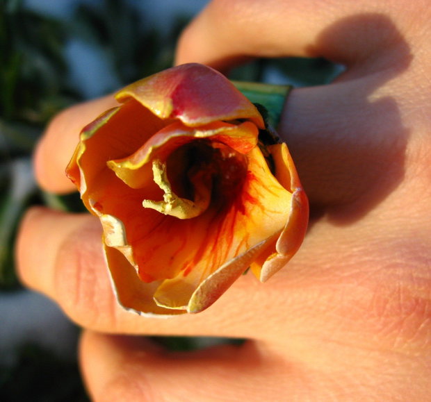 Floare de frezie - inel reglabil