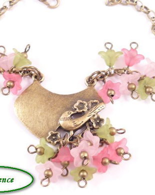 Birds &amp; flowers - bratara (F0153)