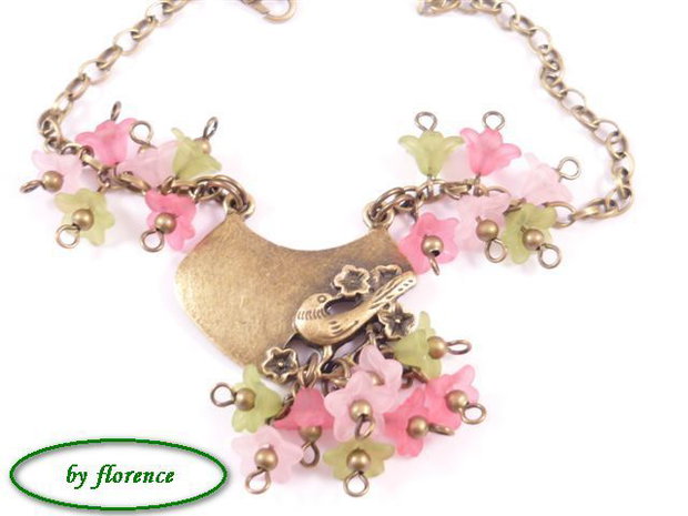 Birds & flowers - bratara (F0153)