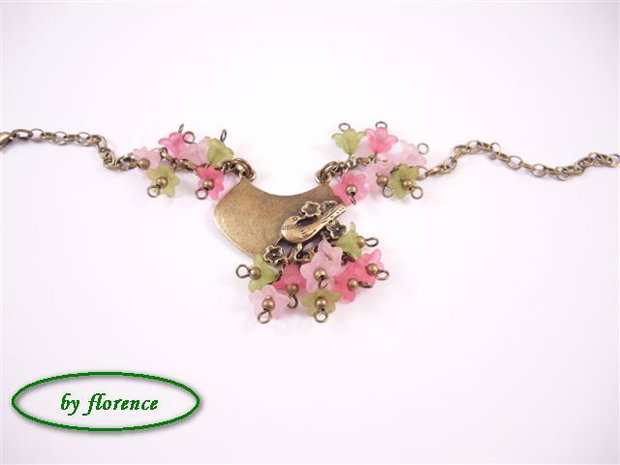 Birds & flowers - bratara (F0153)
