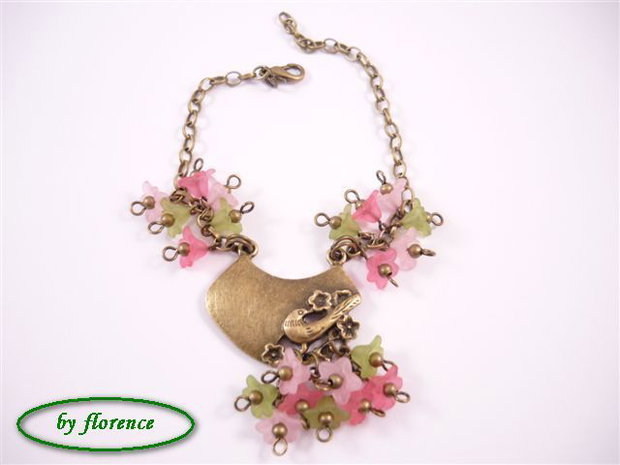 Birds & flowers - bratara (F0153)