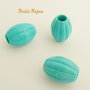 Margele acril  turcoaz butoias  16x11mm
