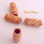 Margele acril butoias imitatie ceramica populara 15x6 mm