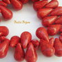 Howlit vopsit rosu picatura 16x10 mm