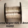 Sarma argint 925, 0.8mm, HARD (0.5)