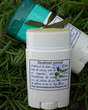Deodorant natural, 80 gr. - salvie, citronella si tea tree.