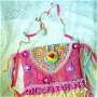 Geanta tricotata cu aplicatii Rainbow  Reducere 50%  Pret Nou 57 RON