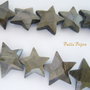 Stelute din sidef fatetate pe ambele fete dimens 15 mm, culoare kaki