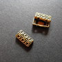 DISTANTIER 2 ORIFICII DIN BRONZ - 7,5 X 14 MM