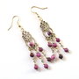 Cercei agat fucsia 417