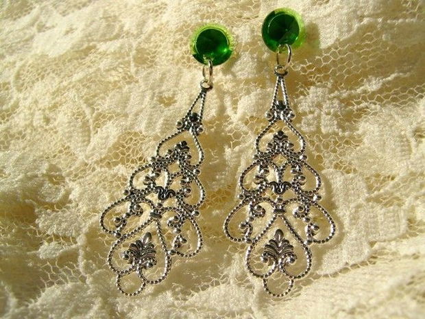 925 STERLING SILVER &#039;&#039; fern green&#039;&#039;