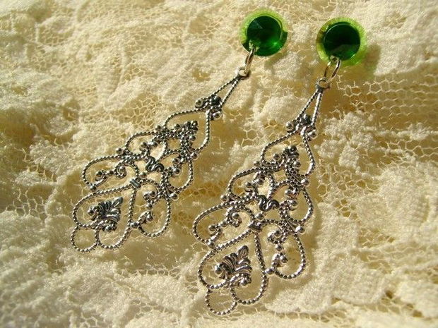 925 STERLING SILVER &#039;&#039; fern green&#039;&#039;