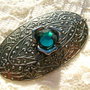 925 STERLING SILVER '' magic emerald"