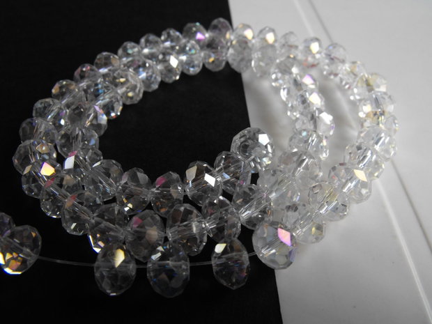 CRISTALE ALBE RONDELE - 5,5  X 8 MM