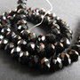 CRISTALE NEGRE RONDELE - 6  X 8 MM