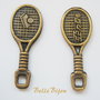 Accesoriu bronz racheta tenis 29x11 mm