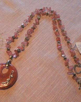 COLIER- CHERRY QUARTZ - VANDUT