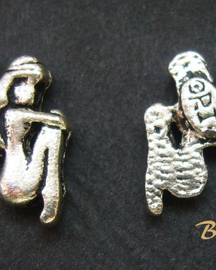 Accesoriu argintiu antichizat, zana 13x18 mm