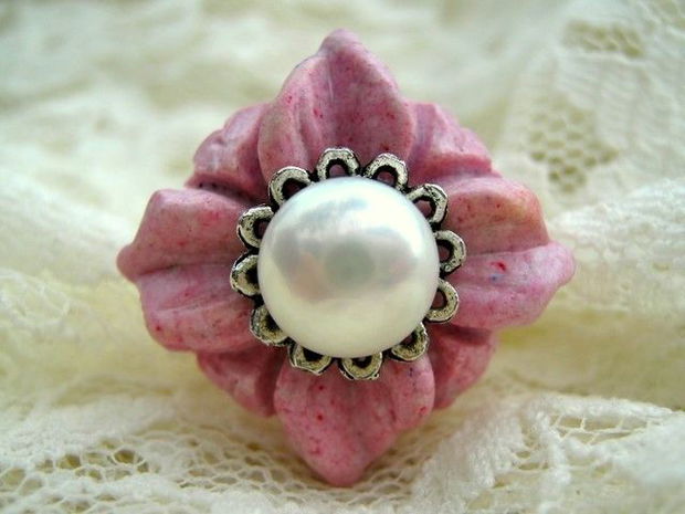 PEARLIZED ROSE RING-rezervat!!!