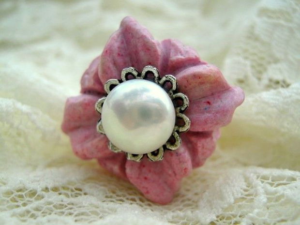 PEARLIZED ROSE RING-rezervat!!!