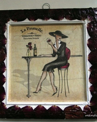 Tablou unicat - Wine and rose petals