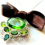 925 STERLING SILVER '' MINT CHOCHOLATE"