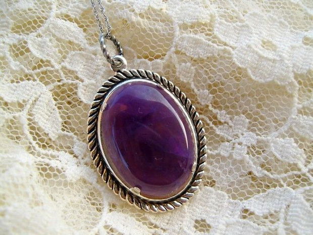 925 STERLING SILVER &#039;&#039; amethyst &#039;&#039;