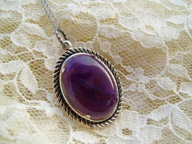 925 STERLING SILVER &#039;&#039; amethyst &#039;&#039;