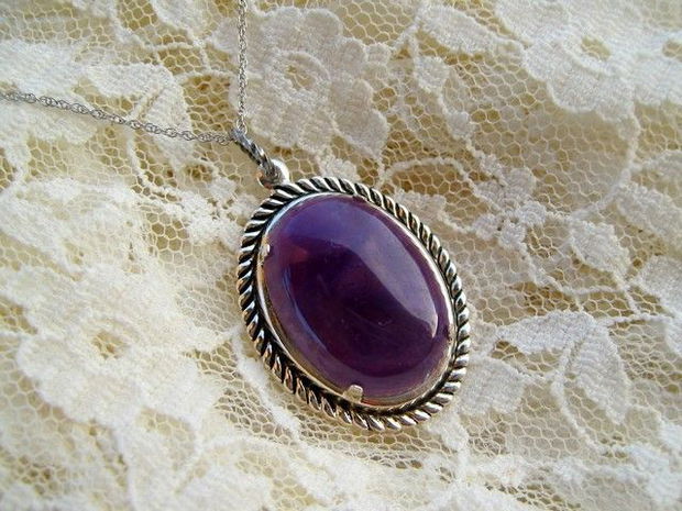 925 STERLING SILVER &#039;&#039; amethyst &#039;&#039;