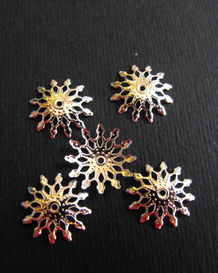 CAPACELE MARGELE FILIGRANATE - ARGINTII - 13 MM